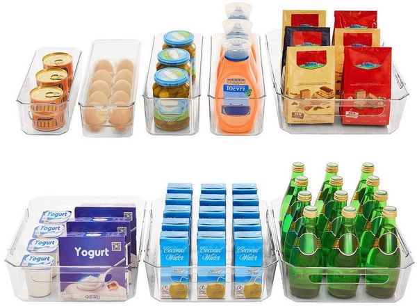 Lifewit Schubladenbox 8er-Set Kühlschrank-Organizer aus klarem Kunststoff, (8-St), handhaben