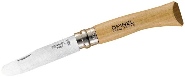 Opinel No 07, Kindermesser, rostfrei, Buchenholz, verschiedene Farben