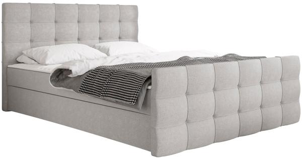 Mirjan24 Boxspringbett Ziton 2, Grau 140 x 200 cm