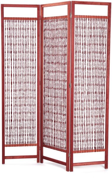 Raumteiler Cosmo 3-tlg. 166x121 cm, Holz, festes Garn geknüpft braun