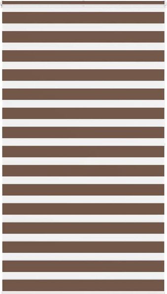 vidaXL Doppelrollo Braun 125x200 cm Stoffbreite 120,9 cm Polyester 4014370