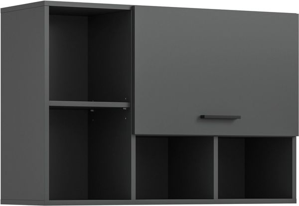 welltime Hängeschrank FALAS, Breite 95cm, 1 Klappe, 5 Fächer (1-St, in verschiedenen Farben erhältlich) Schrank, Wandschrank, Badschrank, Wäscheschrank