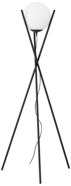 EGLO Salvezinas Stehlampe mit drehbarem Leselicht, modernes Design, Metall in Nickel matt, E27 Fassung, Leselampe integriert, Wohn- & Schlafzimmer, energiesparend