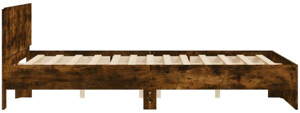 vidaXL Bettgestell mit Kopfteil Räuchereiche 140x190 cm 3207501 Bild 6