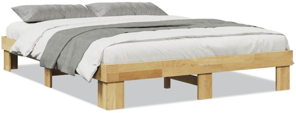 vidaXL Massivholzbett ohne Matratze 140x200 cm Eichenholz 851951