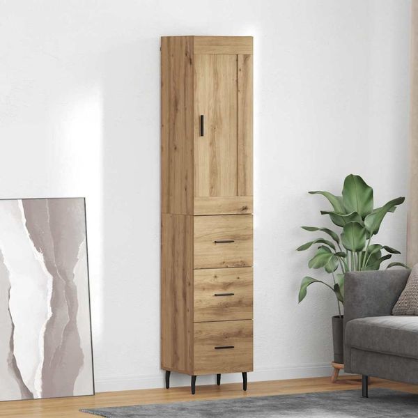 vidaXL Highboard Artisan-Eiche 34,5 x 34 x 180 cm Holzwerkstoff 3416009