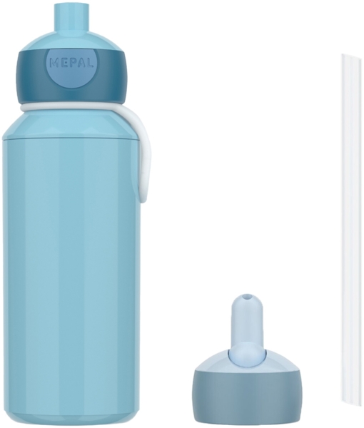 Mepal CAMPUS Pop-Up Trinkflasche Set mit Flip-Up Ersatzdeckel Cool Blue (2025)
