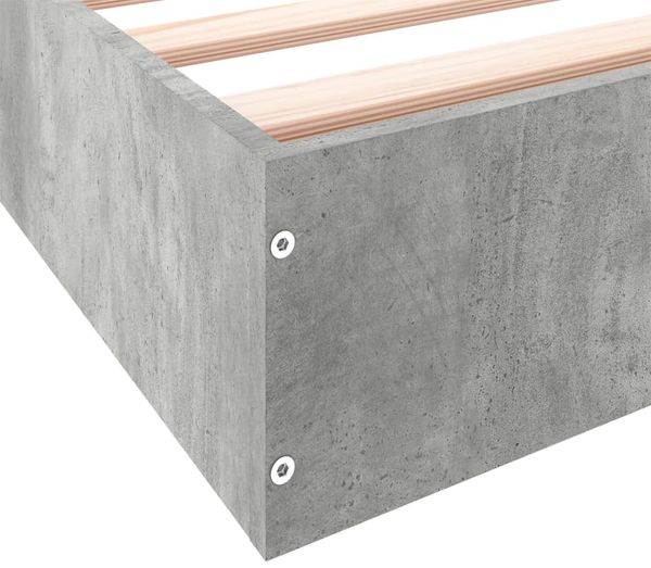 vidaXL Bettgestell Betongrau 160x200 cm Holzwerkstoff 842010 Bild 8