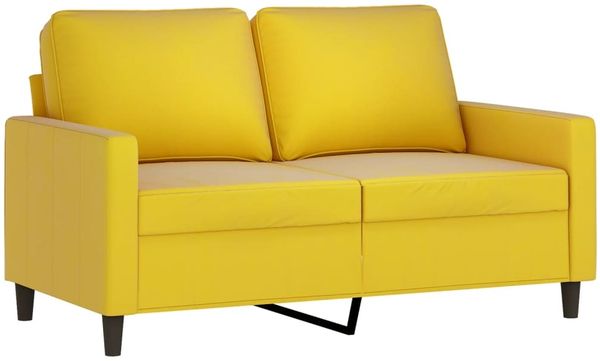 vidaXL 2-tlg. Sofagarnitur mit Kissen Gelb Samt 3201522 Bild 3