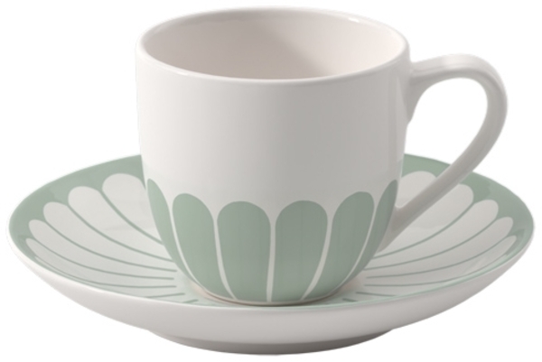 Villeroy & Boch Fleur Couleur Espressotasse mit Untertasse 70 ml - Vert - DS