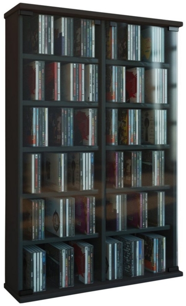 VCM CD / DVD Media Regal Roma 50401 Schwarz H. 92 x B. 60 x T. 18 cm Bild 2
