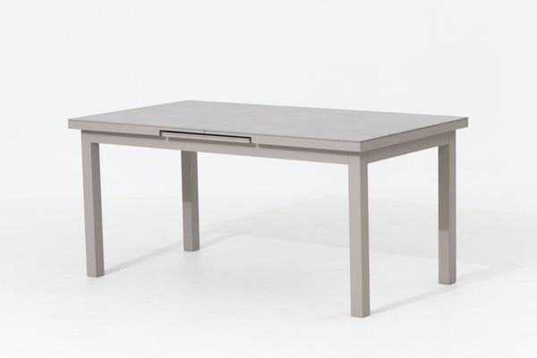 Primaster Gartentisch ausziehbar Aluminium Rhodos 167/217 x 90 cm hellgrau