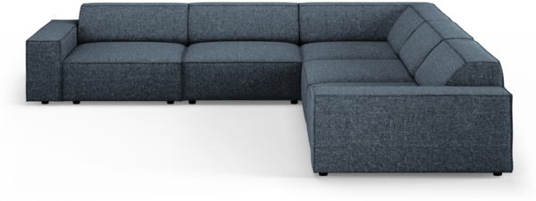 Micadoni Symmetrisches Ecksofa Jodie 6-Sitzer Chenille Königsblau