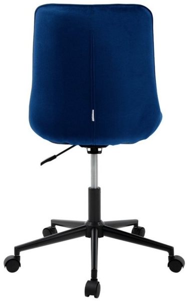 ML-DESIGN Bürostuhl Schreibtischstuhl mit Rückenlehne 360° drehbar höhenverstellbar (1 St), Polsterstuhl Blau, Samtbezug Metallgestell Drehstuhl Sessel Bild 2