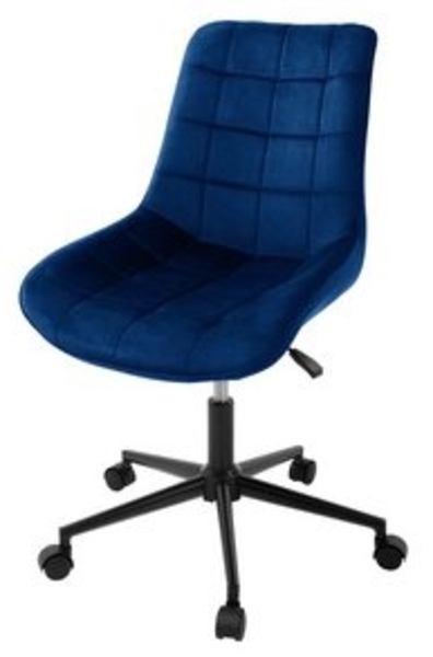 ML-DESIGN Bürostuhl Schreibtischstuhl mit Rückenlehne 360° drehbar höhenverstellbar (1 St), Polsterstuhl Blau, Samtbezug Metallgestell Drehstuhl Sessel Bild 6