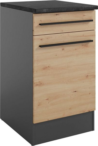 BASIC by Balculina Unterschrank Jazz 50er Unterschrank, Küchenschrank BxHxT 50x90x60 cm (1-St) Unterschrank mit 1 Tür, 1 Schubkasten und 1 Einlegeboden