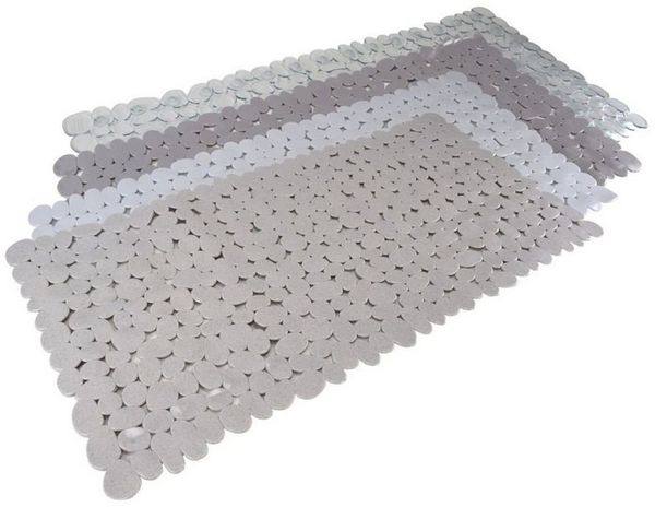 Marabellas Shop Badematte Rutschfeste Badewanneneinlage mit Steinoptik ca. 70x35 cm Duschmatte, Kunststoff, mit Saugnäpfen