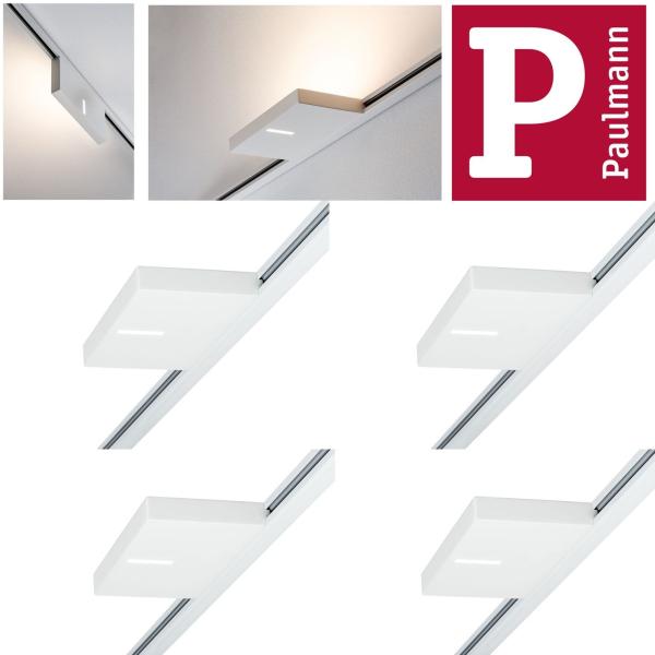 4er Set - Paulmann URail Spot Uplight Case 16W Weiß 230V Metall18370