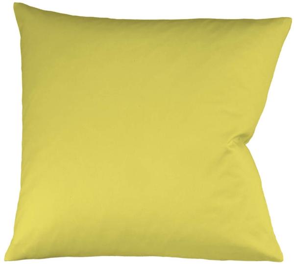 Fleuresse Mako-Satin Kissenbezug Bezug 80x80 cm uni mit RV 7049 oliv