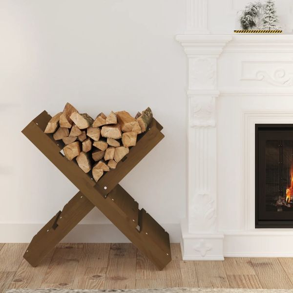 vidaXL Kaminholzhalter Honigbraun 47x39,5x48 cm Massivholz Kiefer 822450