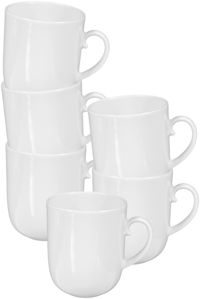 Seltmann Weiden Rondo/Liane Weiß Henkelbecher 0,27 l 6er Set