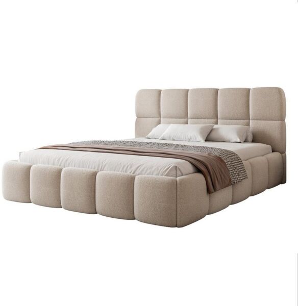 Compleo Polsterbett Wolkenbett SLIM BIZU, Komfortbett, Modernes Polsterbett, Made in EU, Modern Schlafzimmer