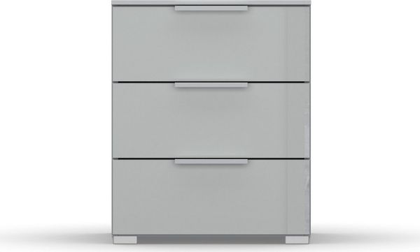 rauch Nachtkommode Skat Meridian, mit 3 Schubladen mit Glasfront in elegantem Design