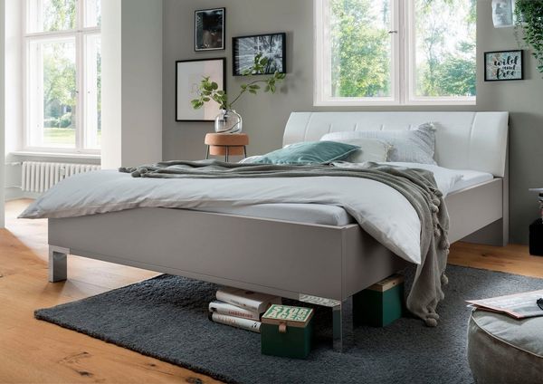 WIEMANN Futonbett Monaco, Bettgestell, Bettrahmen, komfortables Polsterkopfteil (4-fache Liegehöhenverstellung, MADE IN GERMANY), Polsterkopfteil aus Kunstleder, verschiedene Größen, in Komforthöhe