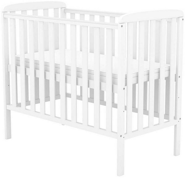 Baby-Delux Babybett Compact Beistellbett, Kinderbett 50x100 cm weiß höhenverstellbar Matratze