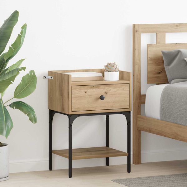vidaXL Nachttisch 2 pcs Artisan-Eiche 40 x 29 x 60 cm Holzwerkstoff 881829