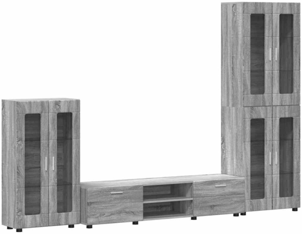 vidaXL TV-Schrankset mit Schubladen Graues Sonoma Holzwerkstoff 3397960