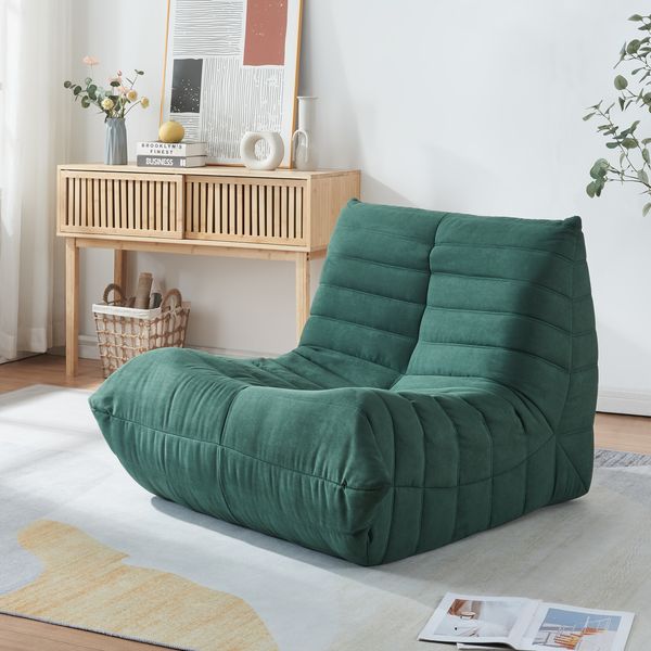 Bodensessel Kodsø 75x90x100 cm Mikrofaser Grün [en. casa]