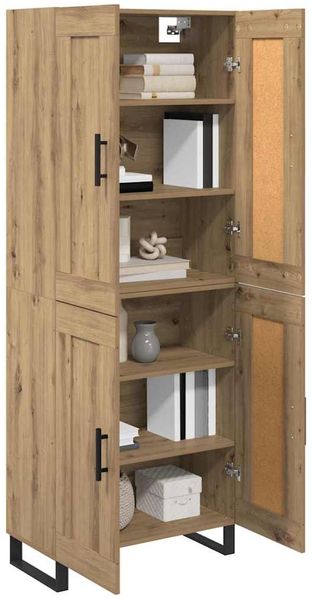 vidaXL Highboard Artisan-Eiche 69,5 x 34 x 180 cm Holzwerkstoff 3415926 Bild 3