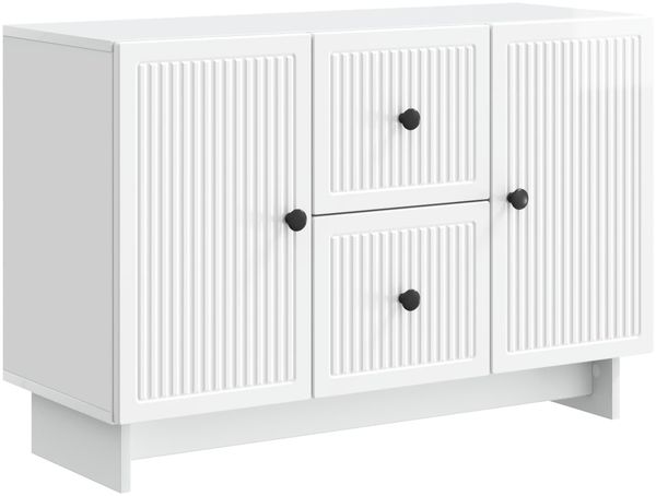 vidaXL Sideboard Hochglanz Weiß 89 x 34,5 x 60 cm Holzwerkstoff 893969