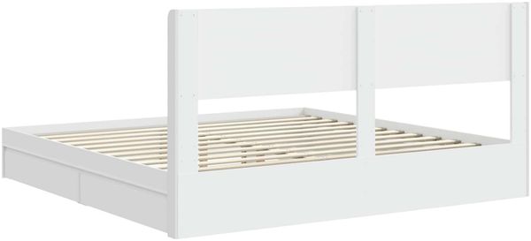 vidaXL Bettgestell mit Stauraum und Kopfteil Weiß 180 x 200 cm 3414359 Bild 8
