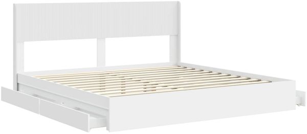 vidaXL Bettgestell mit Stauraum und Kopfteil Weiß 180 x 200 cm 3414359 Bild 5