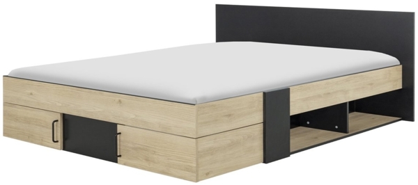 Calicosy Bett mit Stauraum 160x200 cm - Swive - Kastanie