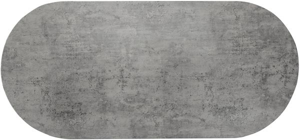 Esstisch 204 x 90 cm Holz Graue-Optik gerade Kante oval V-Gestell OVI 150505437 Bild 5
