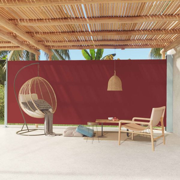 vidaXL Seitenmarkise Ausziehbar 220x600 cm Rot 317979