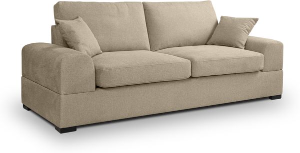 Ecksofa (B/H/T: 221x90x93 cm) in Beige