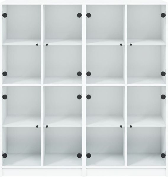 vidaXL Bücherschrank mit Türen Weiß 136x37x142 cm Holzwerkstoff 3206517 Bild 7