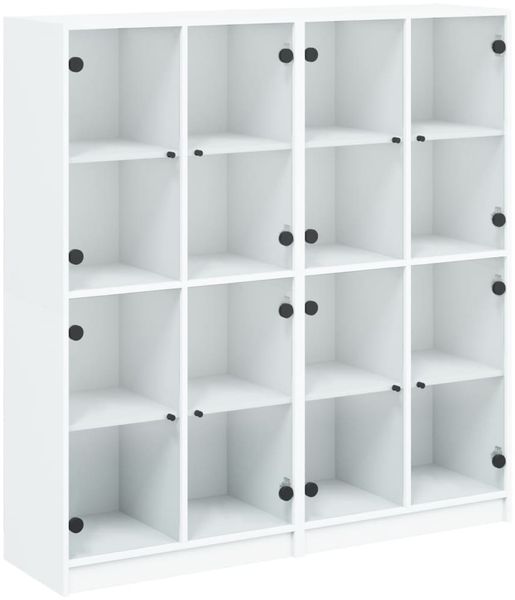 vidaXL Bücherschrank mit Türen Weiß 136x37x142 cm Holzwerkstoff 3206517 Bild 2