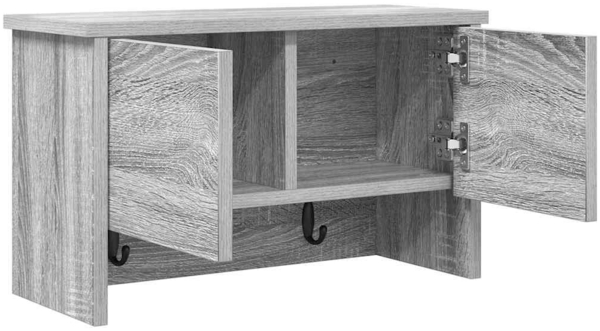 vidaXL Wandmontierter Kleiderständer Grau Sonoma 50 x 20 x 30 cm 874336 Bild 4