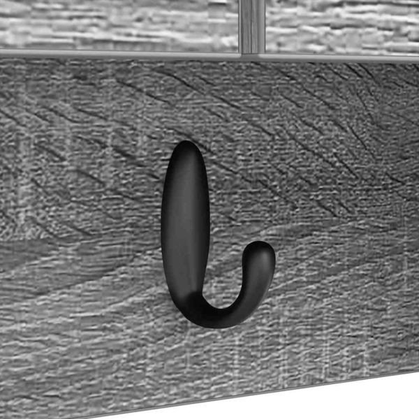 vidaXL Wandmontierter Kleiderständer Grau Sonoma 50 x 20 x 30 cm 874336 Bild 9