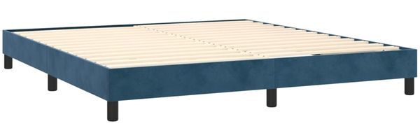 vidaXL Boxspringbett mit Matratze Dunkelblau 180x200 cm Samt 3131097 Bild 4