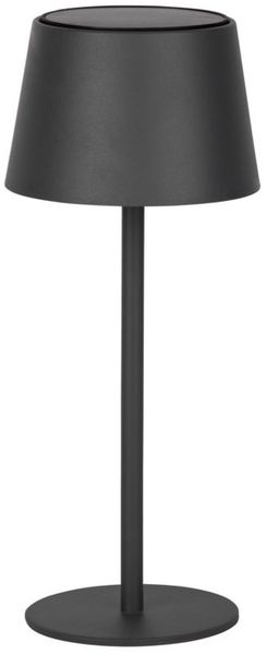BOLD Umbo Solar Tischleuchte Outdoor Solar Tischlampe für Außen & Garten (dimmbar mit Touch, USB & Solar, 3000K warmweiß, IP44, anthrazit, Solarlampe innen & außen) - anthrazit matt