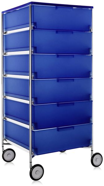 Kartell Mobil, Plastik, blau, 47.5 x 109 x 49 cm