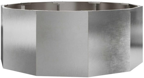 vidaXL Pflanzkübel Silber 90 x 90 x 35 cm Edelstahl 883735