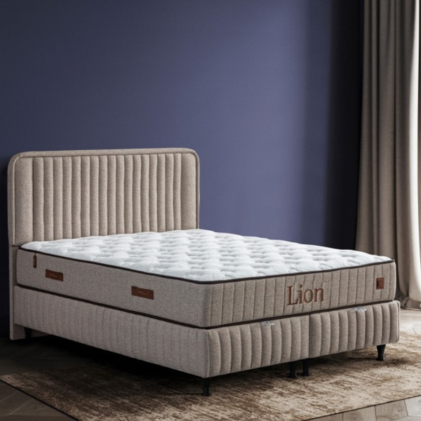 Moln Lion Boxspringbett Set mit Matratze und Bettkästen, Schlafzimmer Set 180x200