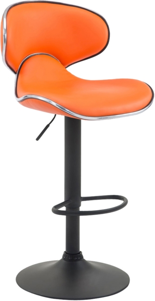 CLP Barhocker Las Vegas V2 mit Fußstütze,orange schwarz